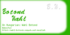 botond wahl business card